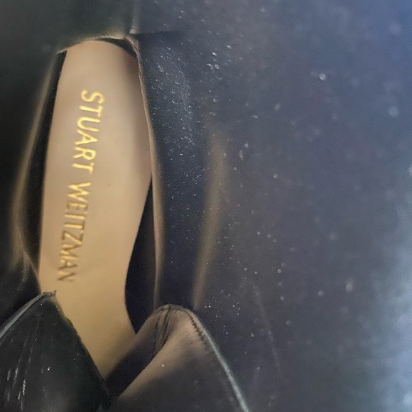 Stuart Weitzman Women Black leather/Swarovski combat boots laced size 41 - Picture 6 of 6